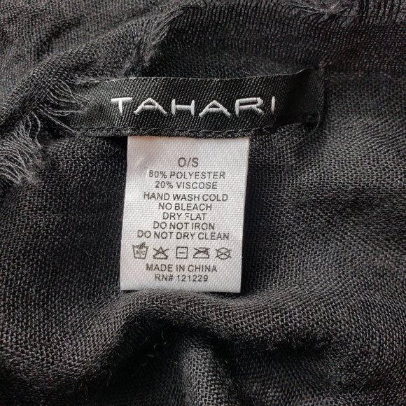Tahari Lightweight Wrap/Scarf Black - Picture 7 of 7